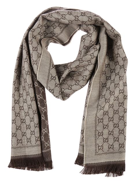 beige foulard gucci png|Gucci jacquard scarf.